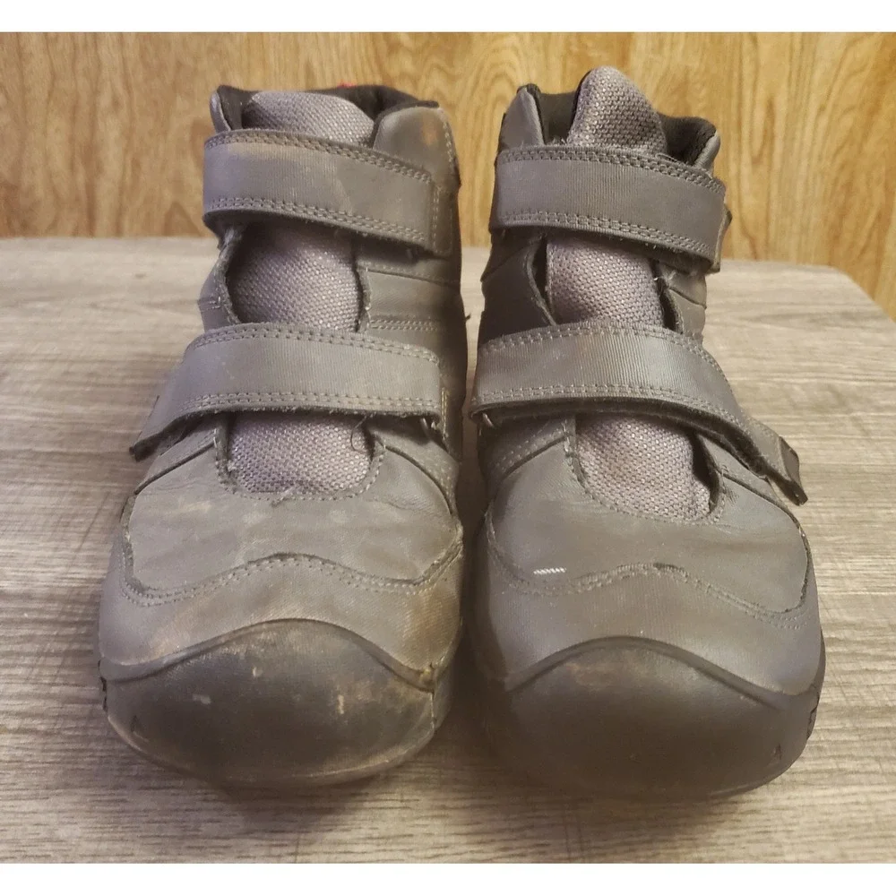 Keen Hikeport II Boots Mid Strap Waterproof Trail Hiking Shoes Youth Size 6 Gray